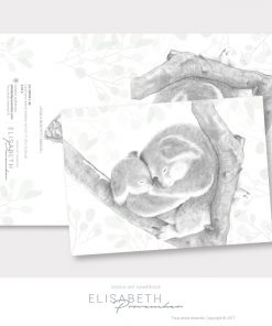 Carte de vœux «KOALA MON PETIT AMOUR» - Elisabeth Provencher, artiste
